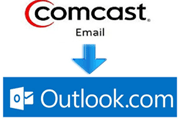 Экспорт писем Comcast в почтовый клиент Outlook