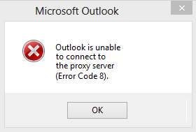 Исправить код ошибки Outlook 8 при использовании Exchange Server