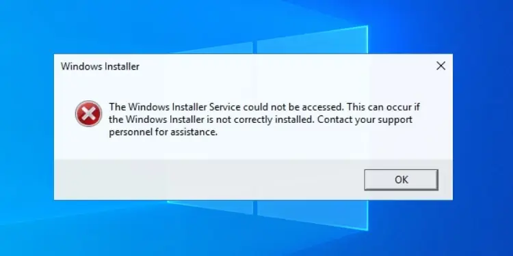Установщик Windows не работает, как исправить