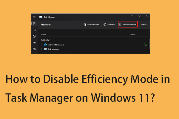Как отключить режим эффективности в диспетчере задач в Windows 11?