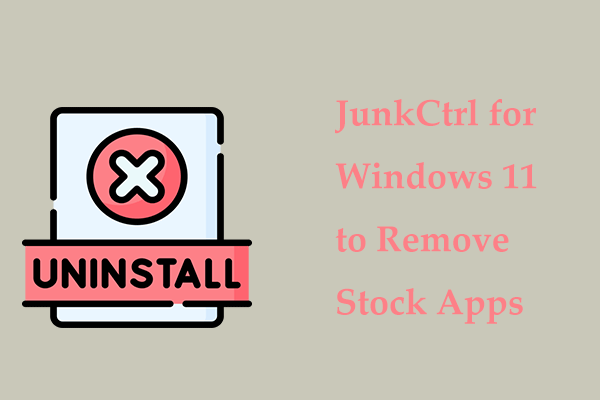 JunkCtrl помогает удалить стандартные приложения для раздувания Windows 11