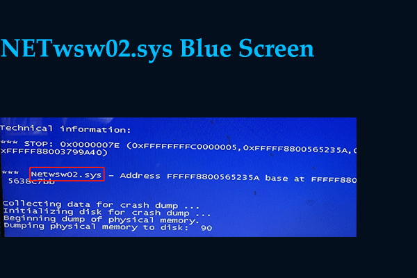 Как исправить ошибку «синий экран» NETwsw02.sys в Windows 10/8/7