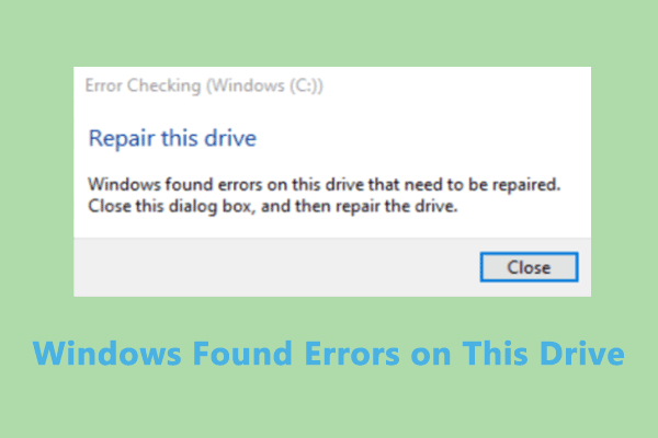 Как исправить ошибки, обнаруженные Windows на этом диске?
