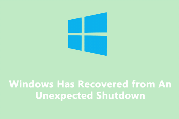 Windows восстановилась после неожиданного завершения работы