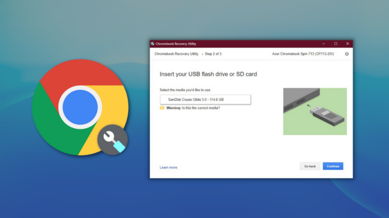 Как создать носитель для восстановления Chrome OS для Chromebook?