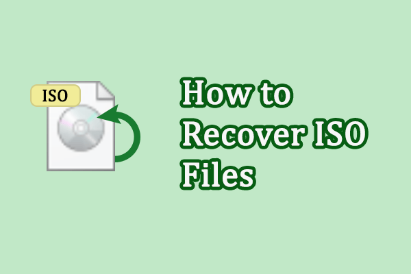 Как восстановить удаленные или потерянные файлы ISO?  Два метода
