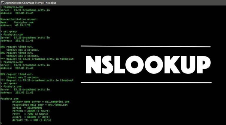 Как проверить записи DNS с помощью простых примеров команд Nslookup