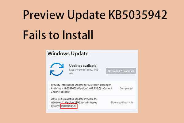 5 способов обновления KB5035942 не удается установить в Windows 11