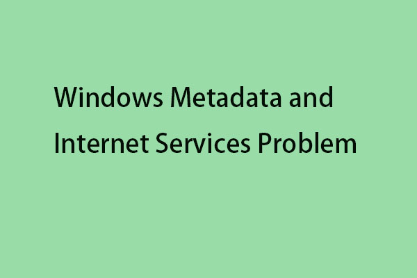 Проблема с метаданными Windows и интернет-службами: как это исправить?